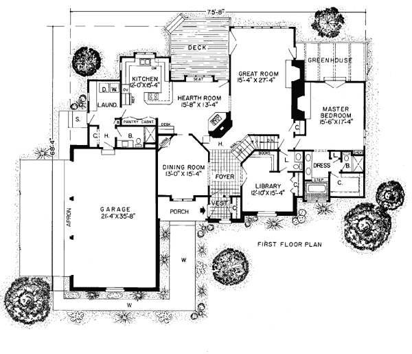 House Plan 10530 - Tudor Style with 3726 Sq Ft, 5 Bed, 3 Bath, 2 Half ...