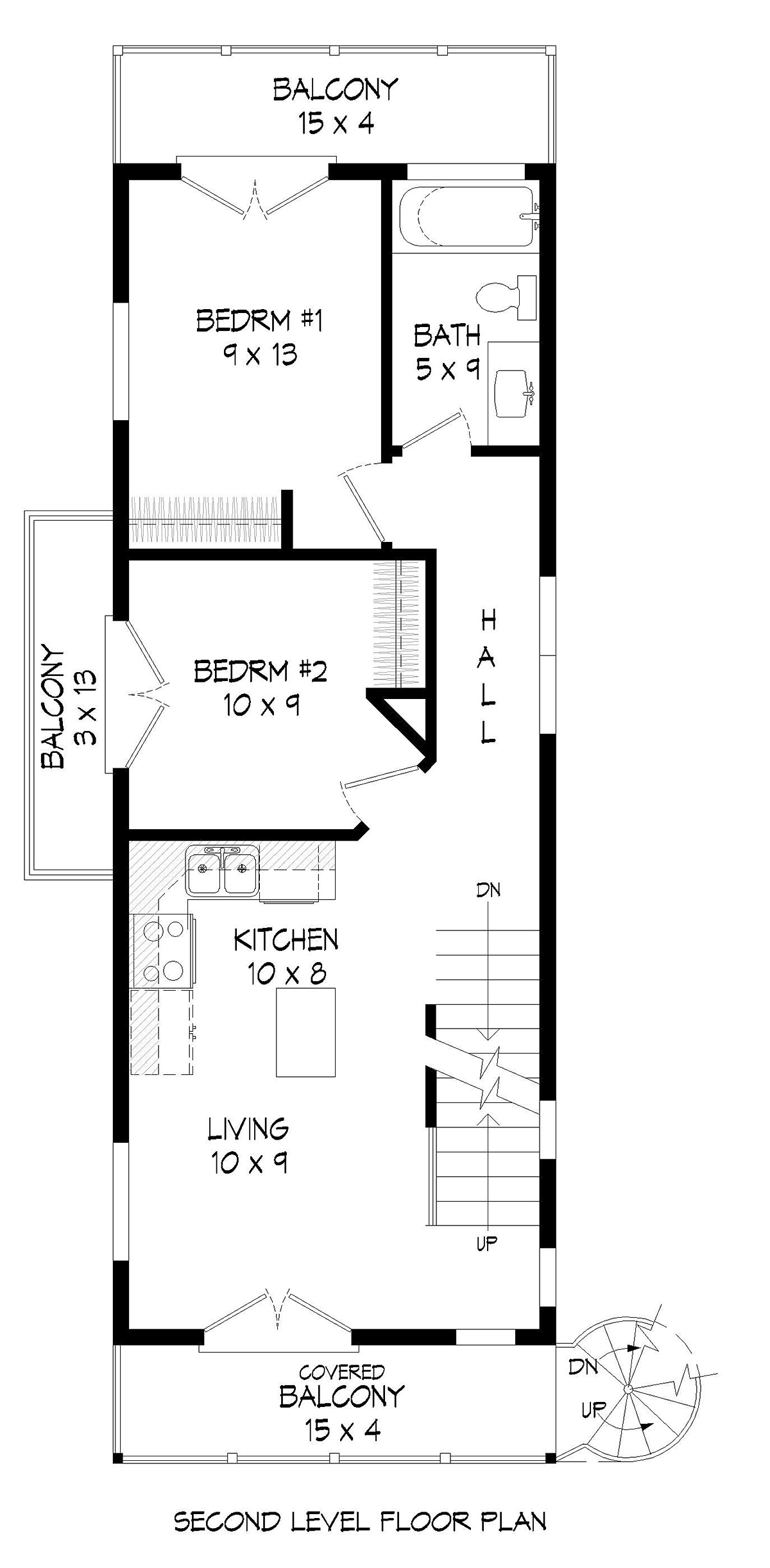 House Plan 40839 Narrow Lot Style With 740 Sq Ft 2 Bed 1 Bath,Hanging Curtains From Ceiling To Floor