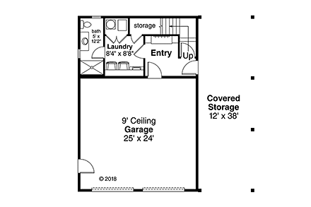 Garage Plan 41315 2 Car Garage Apartment Traditional Style