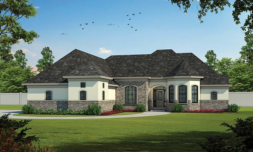 House Plan 68136 Victorian Style with 2679 Sq Ft, 4 Bed