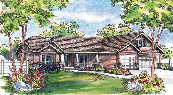 House Plan 69131 - One-Story Style with 2432 Sq Ft, 4 Bed, 2 Bath, 1