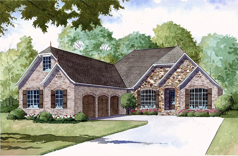 House Plan 82406 French Country Style With 2532 Sq Ft 3 Bed 2