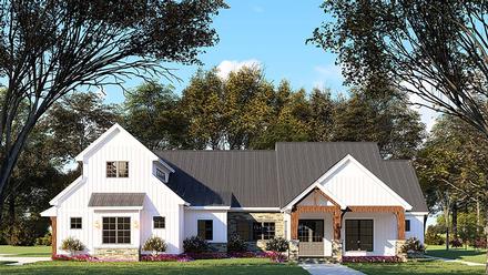 House Plan 82545 - Farmhouse Style with 2073 Sq Ft, 3 Bed, 2 Bath, 2 ...
