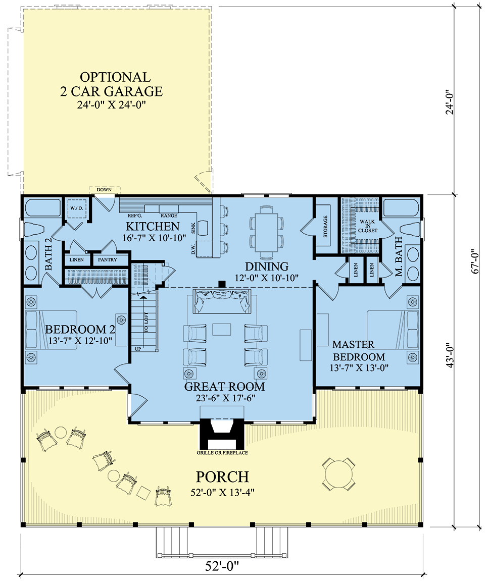 House Plan 86202 Southern Style With 1727 Sq Ft 2 Bed 2 Bath