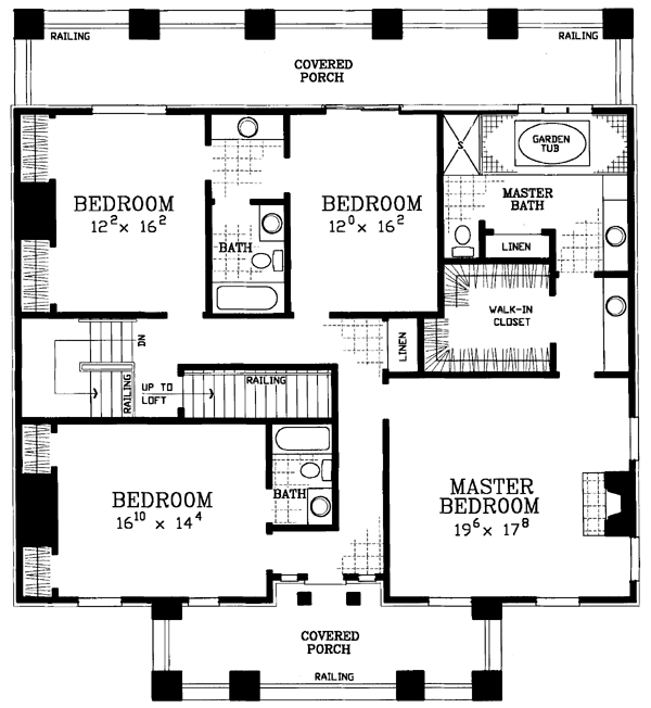  House  Plan  95058 Plantation Style with 4000  Sq  Ft  4 Bed 